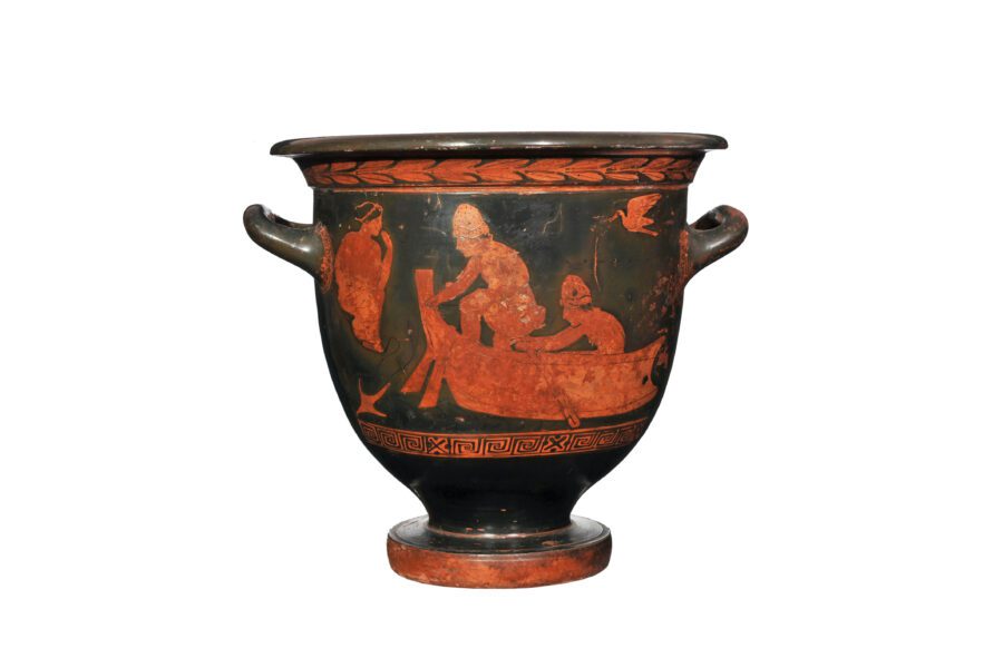 halassa. Cratere a figure rosse. seconda metà V sec. a. C., MANN