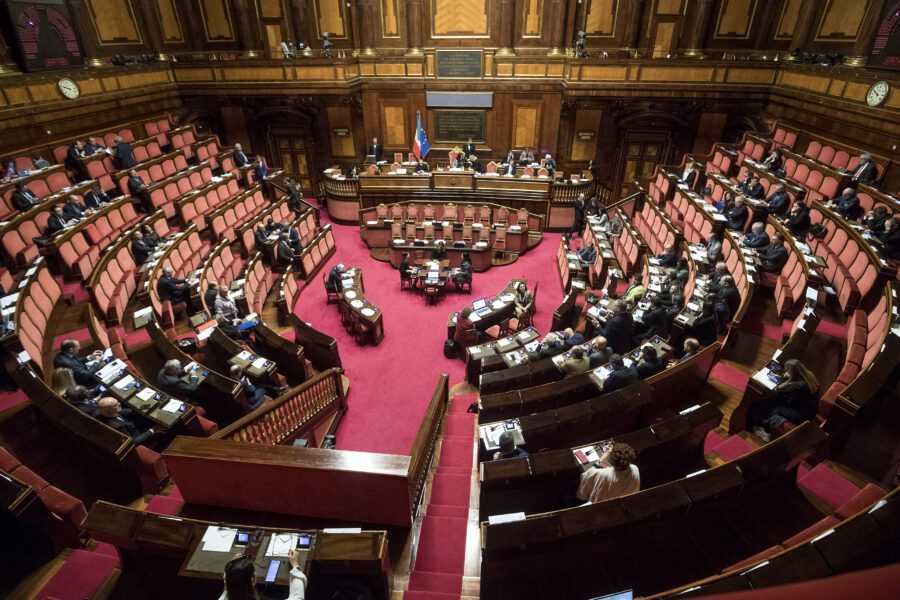 Foto Roberto Monaldo / LaPresse
12-12-2019 Roma
Politica
Senato – Dibattito sul finanziamento della politica 
Nella foto L’aula durante il dibattito

Photo Roberto Monaldo / LaPresse
12-12-2019 Rome (Italy)
Senate – Debate on the financing of the policy