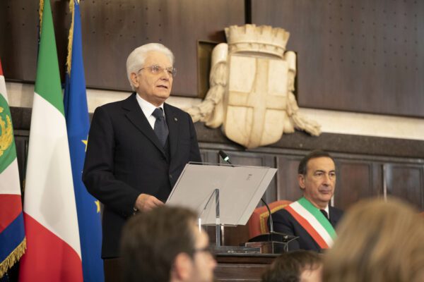 Foto Francesco Ammendola/Ufficio Stampa Quirinale/LaPresse12-12-2019 Milano – ItaliaPoliticaIl Presidente della Repubblica Sergio Mattarella con il Presidente della Regione Lombardia Attilio Fontana e il Sindaco di Milano Giuseppe Sala,in occasione del 50° anniversario della strage di Piazza Fontana.DISTRIBUTION FREE OF CHARGE – NOT FOR SALE