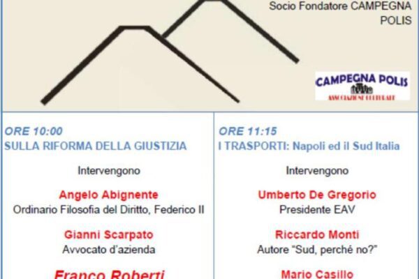 Napoli, il 21 dicembre due convegni su riforma della giustizia e trasporti