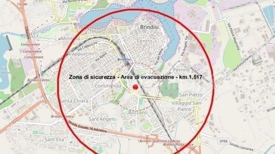 Brindisi, evacuati in 54mila per il disinnesco di un ordigno bellico