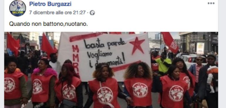 Cremona, consigliere leghista insulta le Sardine nere: “Quando non battono, nuotano”