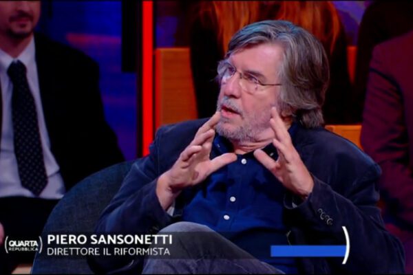 Il direttore Piero Sansonetti a Quarta Repubblica