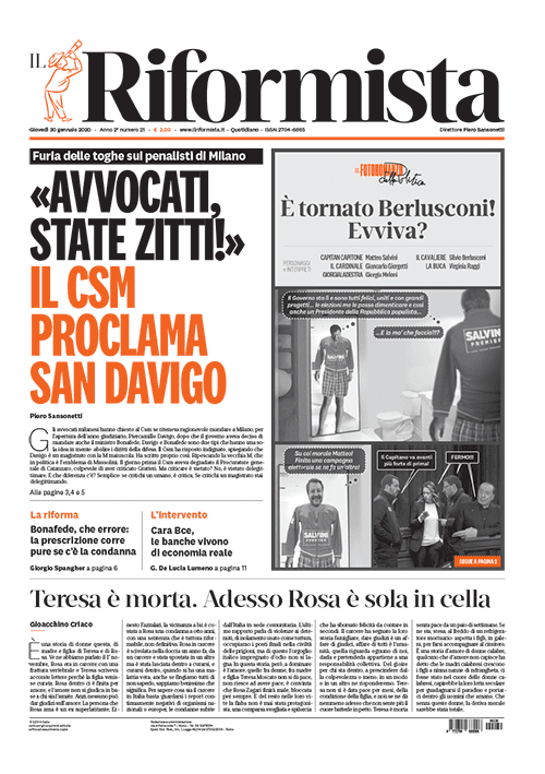 Quotidiano del 30 gennaio 2020
