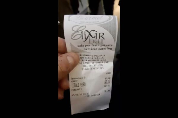 80 euro per 9 caffè, la denuncia