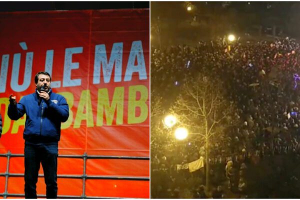 Le Sardine ‘vincono’ la sfida di piazza a Bibbiano contro Salvini