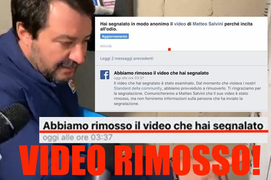 Salvini al citofono, Facebook rimuove il video per “incitamento all’odio”