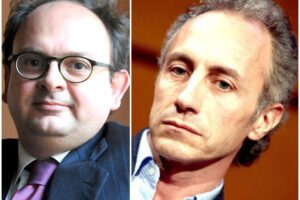 Gianluca Comin e Marco Travaglio Gianluca Comin e Marco Travaglio