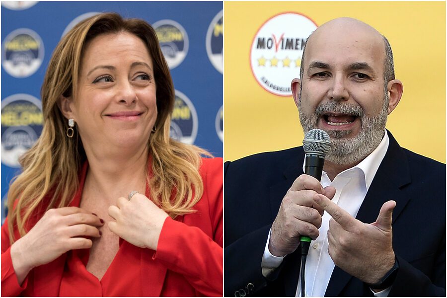 Sondaggio Tecnè: M5S ai minimi (13,5%), quasi raggiunto da FdI (12,2%)