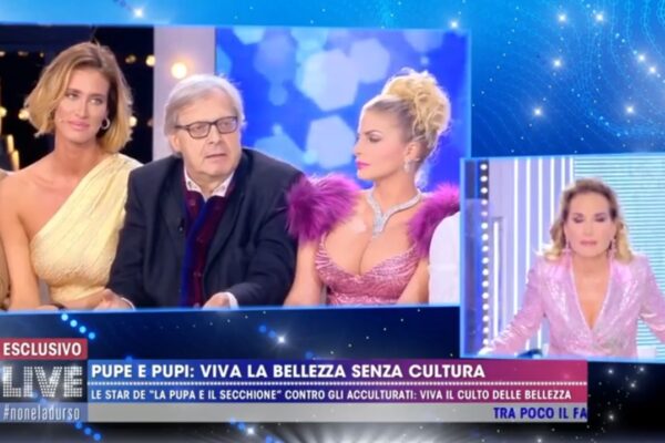 Sgarbi contro Barbara D’Urso, il momento della lite