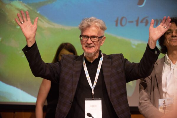 Limonov al Salone del Libro di Torino nel 2018 (LaPresse/Alberto Gandolfo)