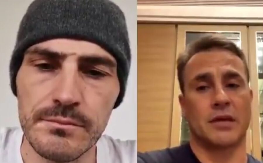 Coronavirus, Cannavaro e Casillas: “Facciamo squadra. Covid-19 più veloce di Ronaldo”