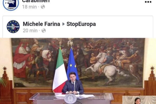 La conferenza di Conte condivisa dai Carabinieri dal profilo sovranista a favore dell’Italexit