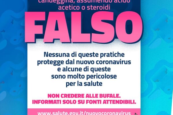 Coronavirus e fake news, il Ministero: “Non ingerite candeggina”. E in Iran 300 morti per liquore contro il Covid-19