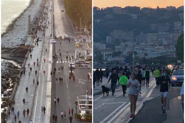 Lungomare di Napoli affollato, dietrofront di De Luca: “Vietato fare jogging”