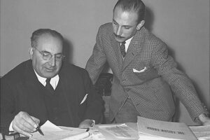 Oronzio De Nora, a sinistra, con il figlio Niccolò (Fonte: Fondazione De Nora)