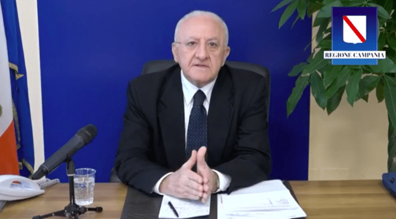 De Luca: “Forniture Consip saltate, su 400 ventilatori richiesti la metà donati da Alfredo Romeo”