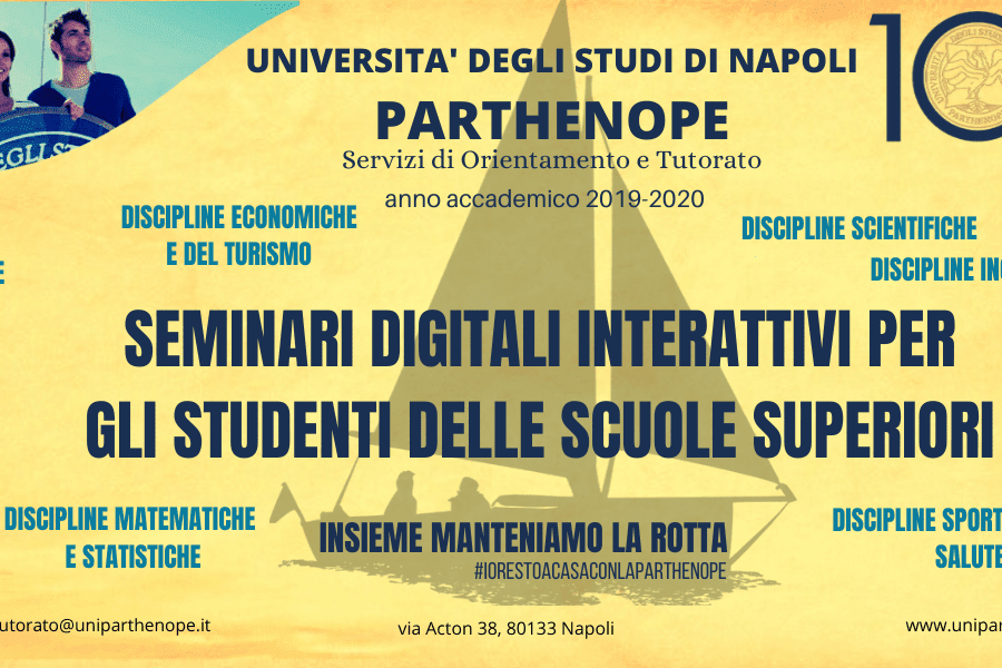 Università Parthenope, al via i seminari digitali interattivi università-scuola