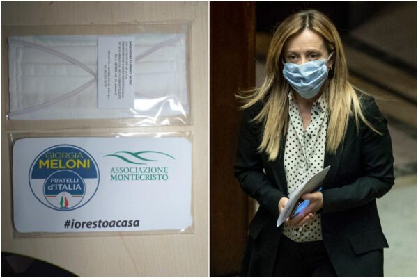 Mascherine ‘griffate’ Meloni, l’ultima strumentalizzazione di Fratelli d’Italia sul Coronavirus