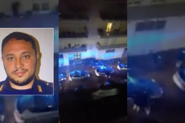 Poliziotto ucciso, l’omaggio sotto casa: “Fa un applauso ai colleghi di papà”