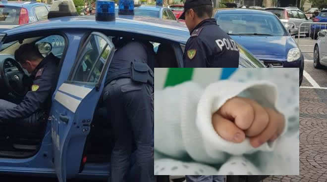 Neonato soffoca per un rigurgito, poliziotti sfrecciano in ospedale: è salvo