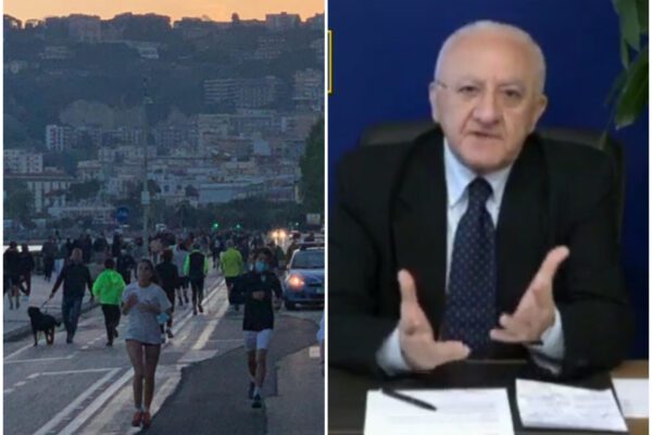 De Luca e “i vecchi cinghialoni che fanno footing con tuta alla zuava”