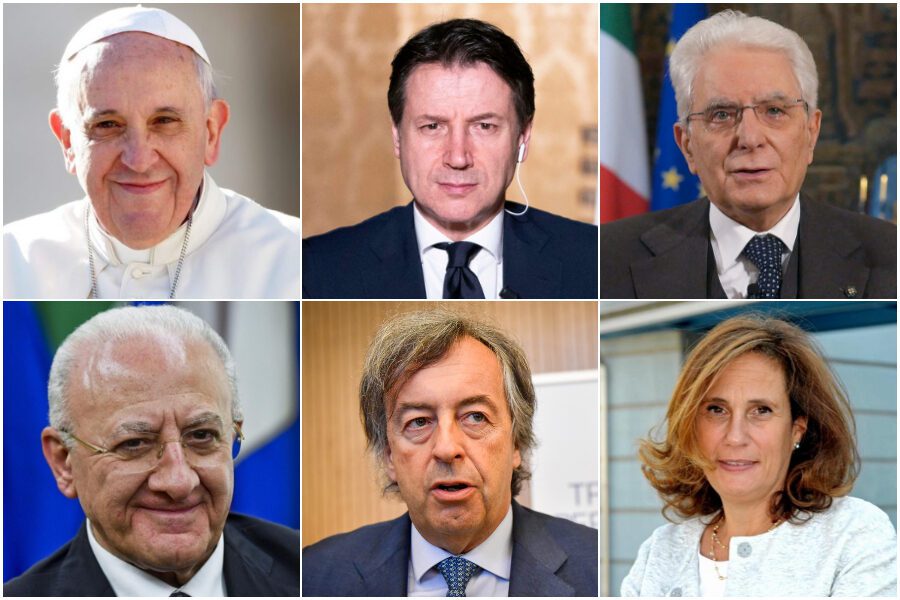 Papa Francesco, Mattarella, Conte e De Luca, la classifica dei volti della Fase 1