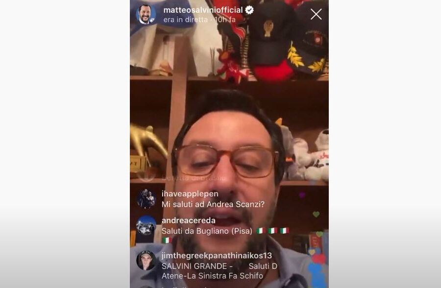 Salvini su Instagram saluta Bugliano, il Comune che non esiste