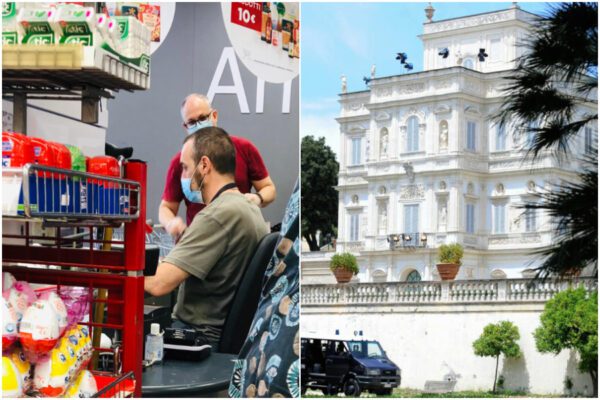 Altroché passerelle: Gualtieri spinge il carrello al supermercato
