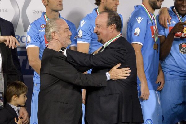 ***** Collection Juventus *****

Foto LaPresse – Daniele Badolato
22/12/2014 Doha ( Qatar )
Sport Calcio
Supercoppa Italiana 2014 – Juventus vs. Napoli ,  " Al Sadd Jassim Bin Hamad Stadium "
Nella foto: De Laurentiis , Benitez

Photo LaPresse – Daniele Badolato
22 December 2014 Doha ( Qatar )
Sport Soccer
Italian Supercoppa 2014 – Juventus vs. Napoli , " Al Sadd Jassim Bin Hamad Stadium "
In the pic: De Laurentiis , Benitez