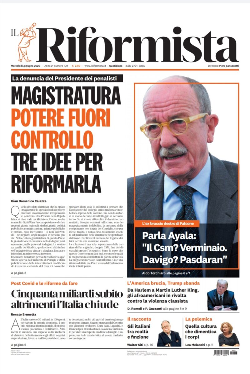 Quotidiano del 3 giugno 2020