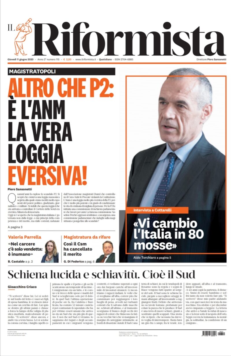 Quotidiano dell’11 giugno 2020