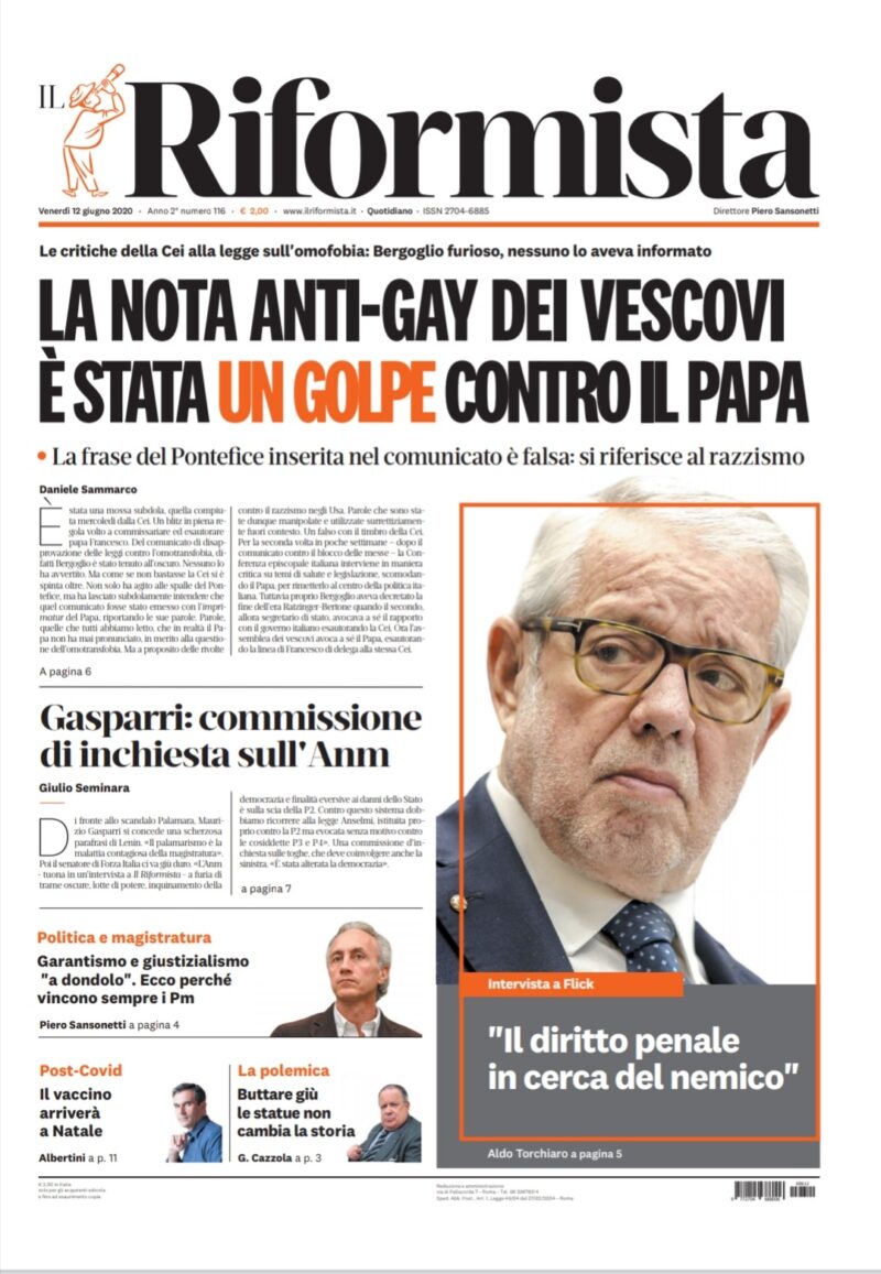 Quotidiano del 12 giugno 2020