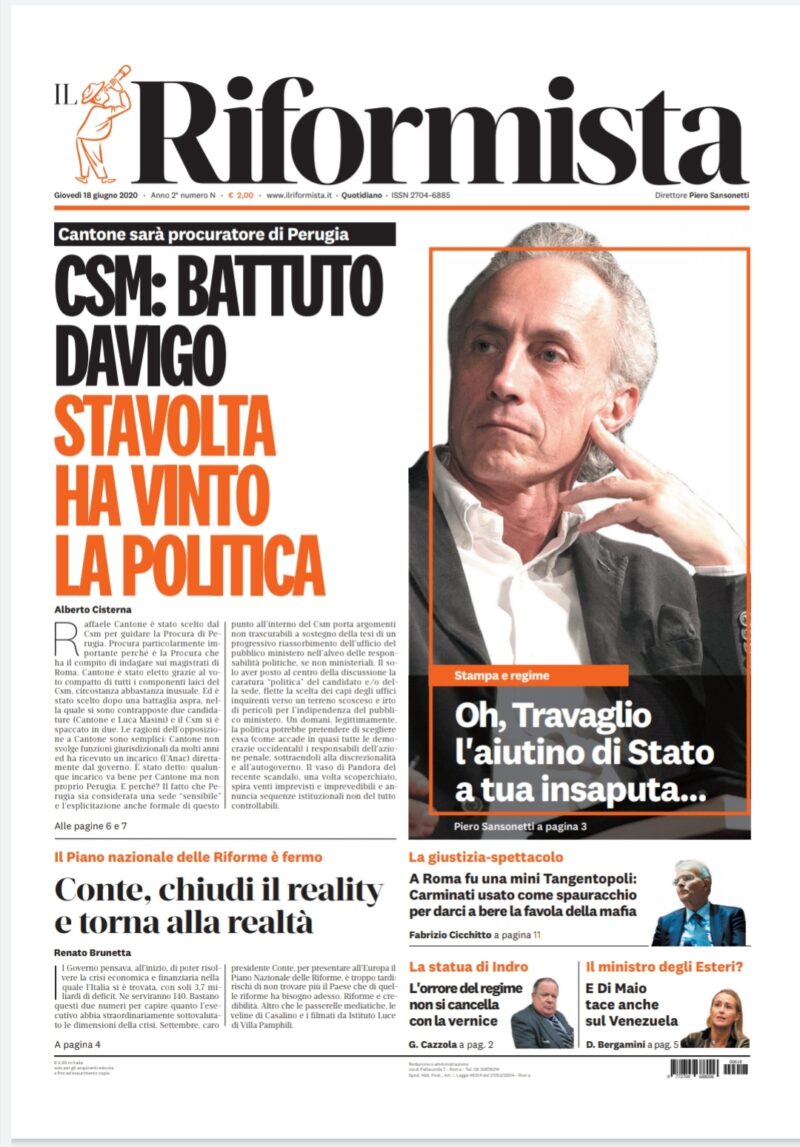 Quotidiano del 18 giugno 2020