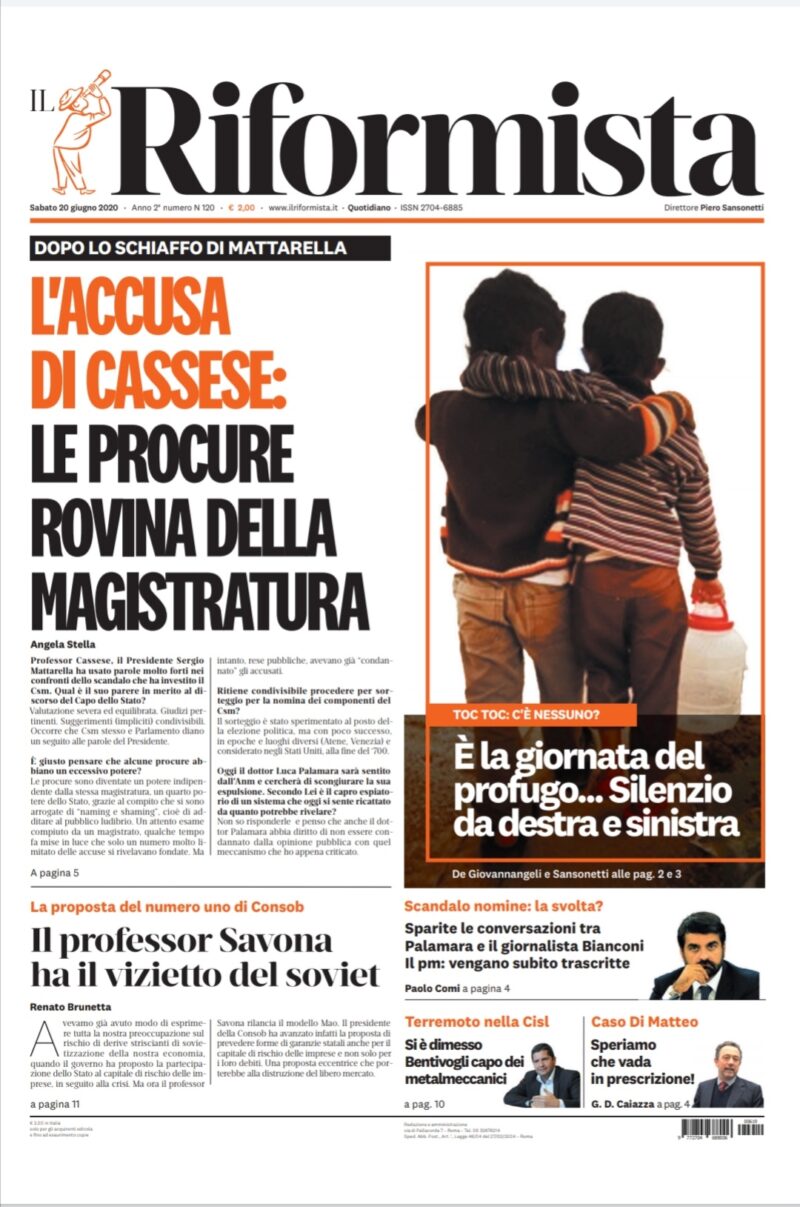 Quotidiano del 20 giugno 2020