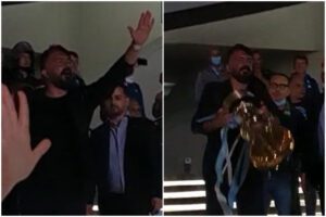 Coppa Italia, il siparietto tra Gattuso e i tifosi del Napoli: “Cantatemi un giorno all’improvviso”