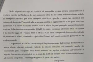Il Comune la sfratta, Grazia muore. Il messaggio all’avvocato: “Sono quasi cieca e malata di cuore”