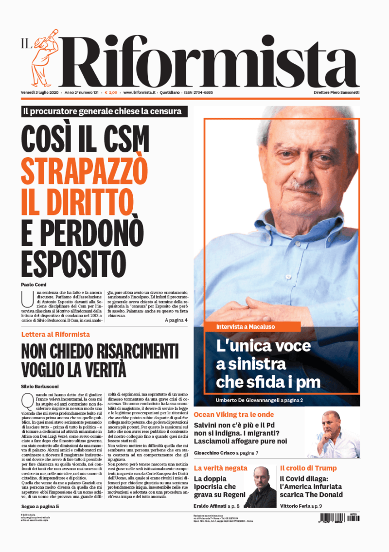Quotidiano del 3 luglio 2020