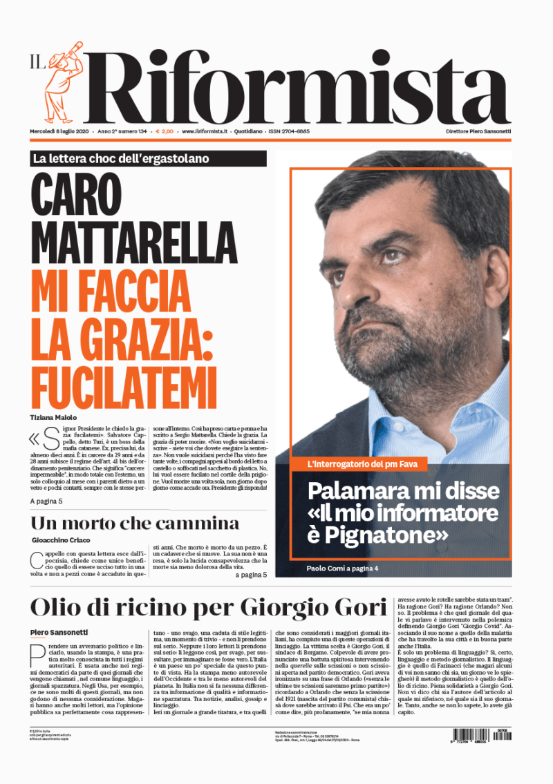 Quotidiano dell’8 luglio 2020