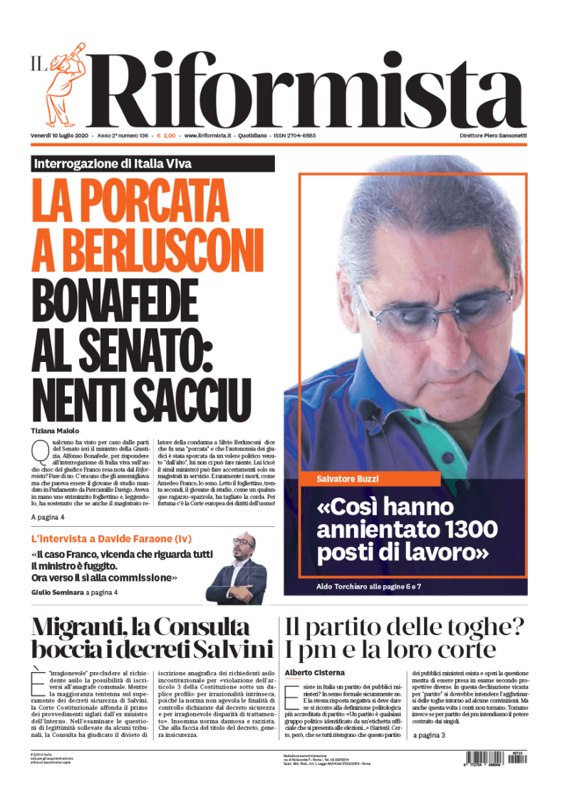 Quotidiano del 10 Luglio 2020