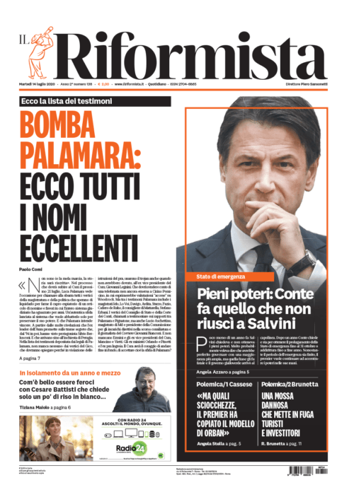 Quotidiano del 14 Luglio 2020