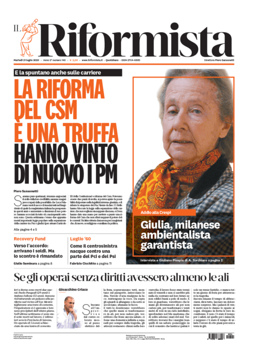 Quotidiano del 21 luglio 2020