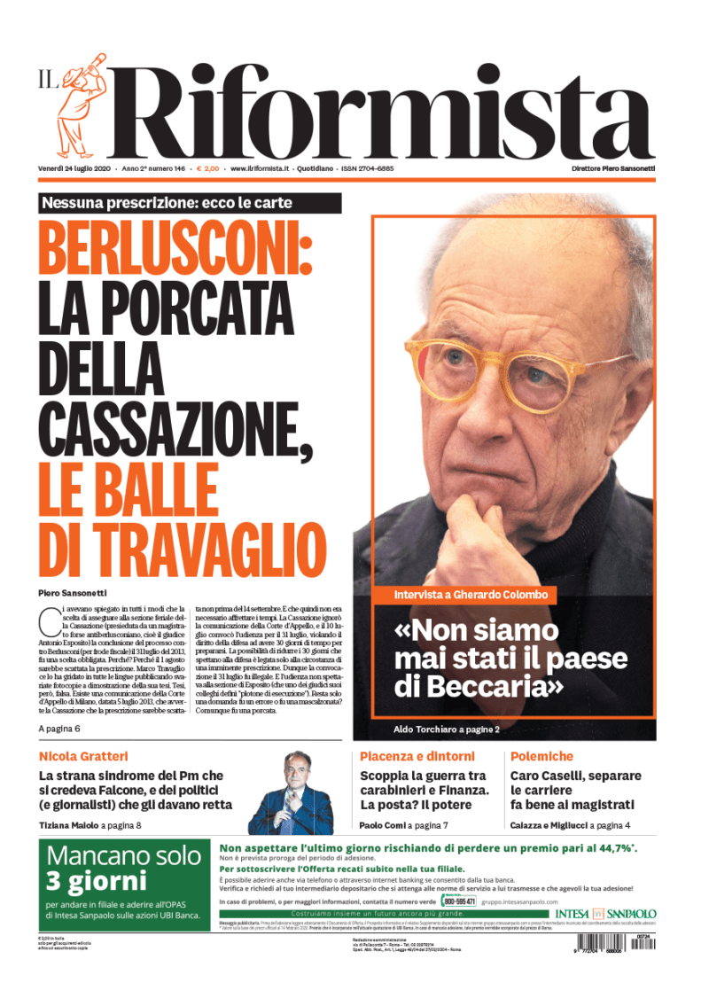 Quotidiano del 24 luglio 2020