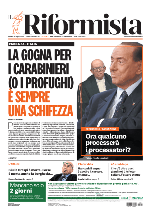 Quotidiano del 25 luglio 2020