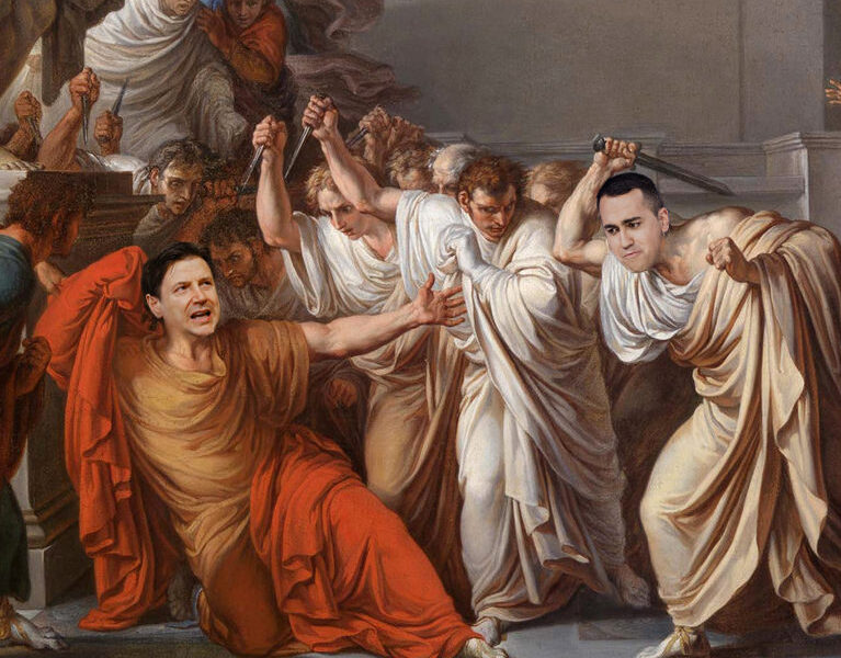 Conte come Cesare: si autoproclama imperatore ma deve stare attento a Di Maio Bruto…