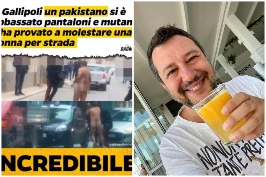 Salvini e le foto-fake sul molestatore ‘pakistano’ di Gallipoli: “Non ha un briciolo di sensibilità”