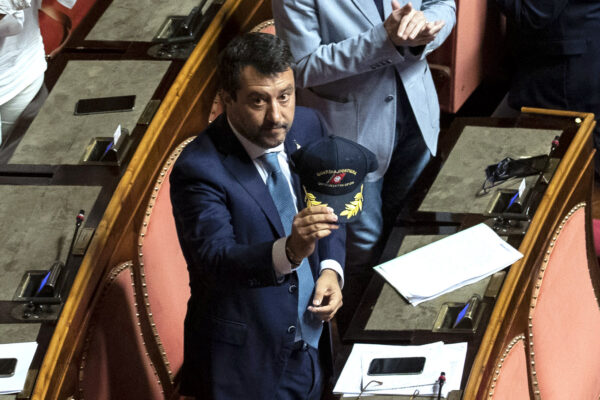 Foto Francesco Fotia / LaPresse / pool Agf
30-07-2020 Roma
Politica
Senato – Voto su autorizzazione a procedere nei confronti di Matteo Salvini in relazione alla vicenda Open Arms
Nella foto Matteo Salvini

Foto Francesco Fotia / LaPresse / pool Agf 
30-07-2020 Rome (Italy) 
Senate – Vote on authorization to proceed against Matteo Salvini
In the pic Matteo Salvini