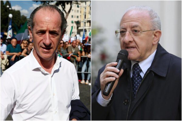 Sondaggio Winpoll sui governatori: boom Zaia e De Luca, male i presidenti di centrodestra