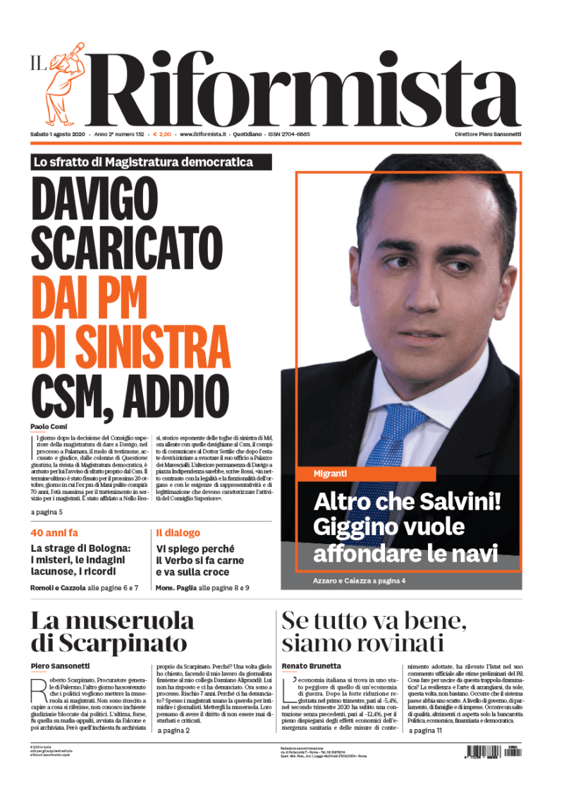 Quotidiano dell’1 Agosto 2020