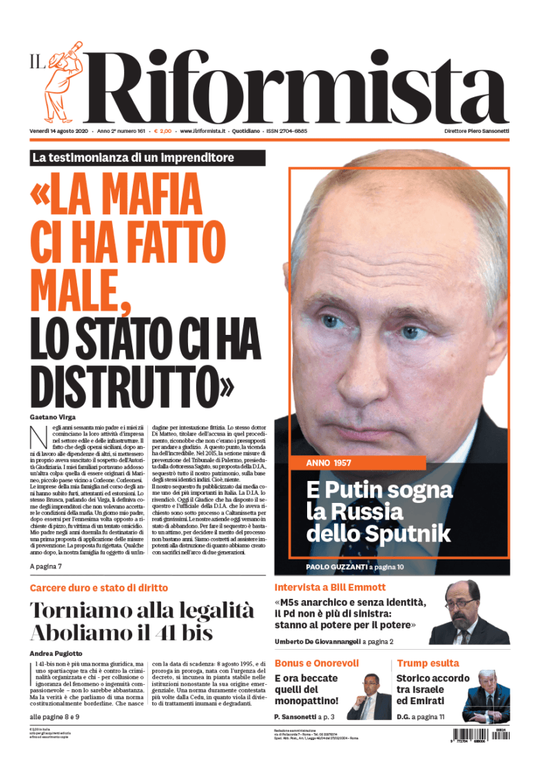 Quotidiano del 14 agosto 2020